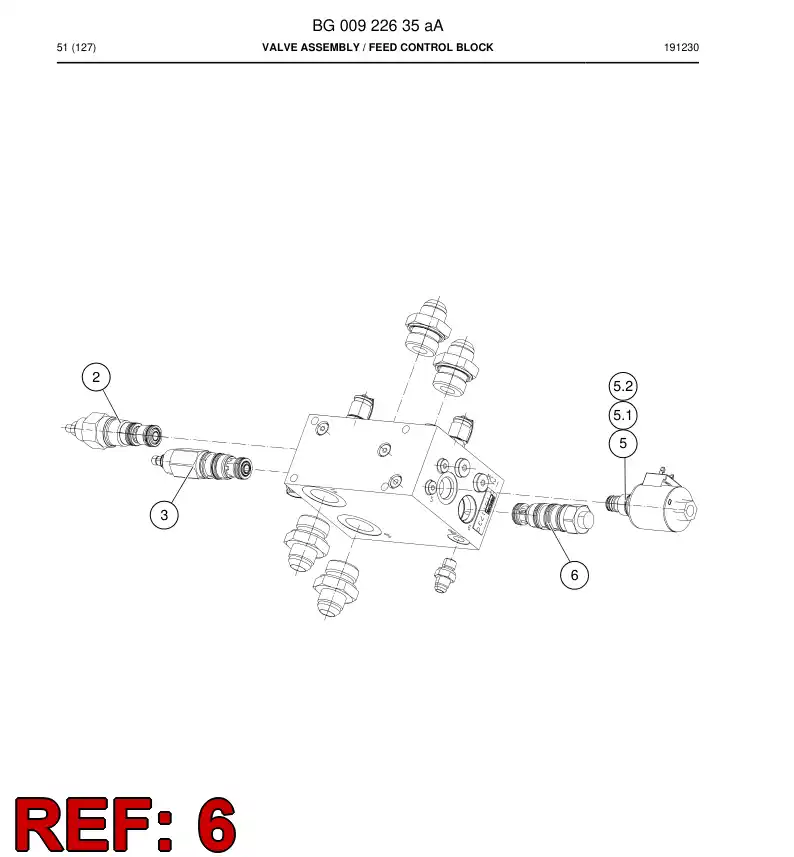 55214826 552 148 26 Cartridge, Check Valve - Sandvik Technical Drawing