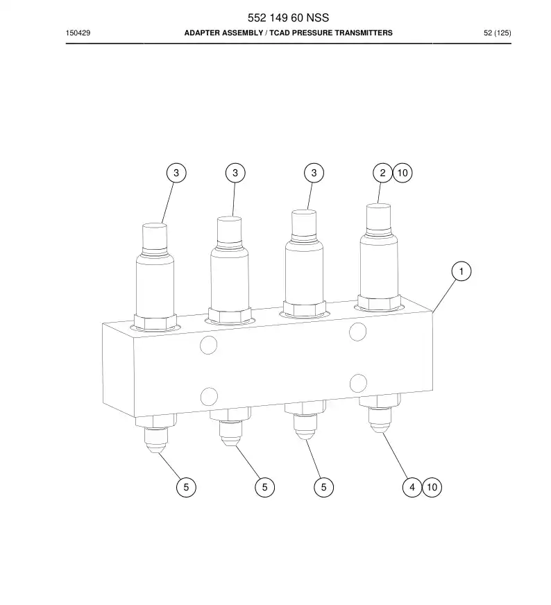 55214960 552 149 60 Adapter Assembly - Sandvik Technical Drawing