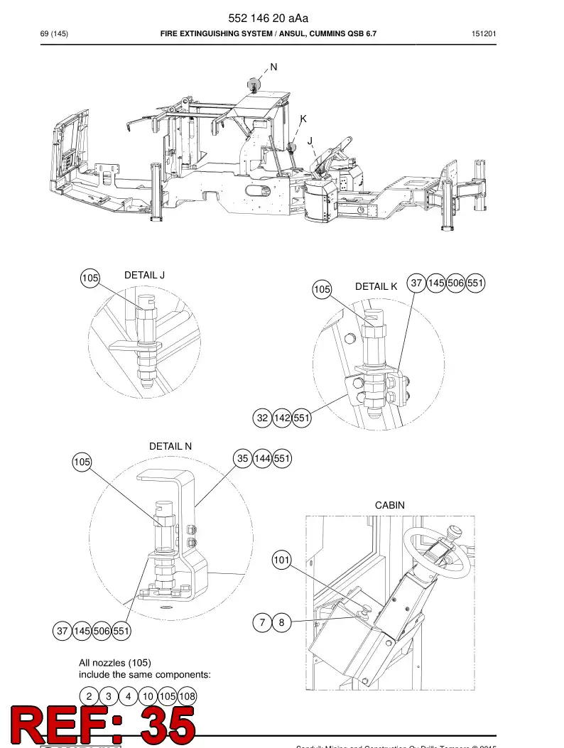 55214973 552 149 73 Plate, Mounting - Sandvik Technical Drawing