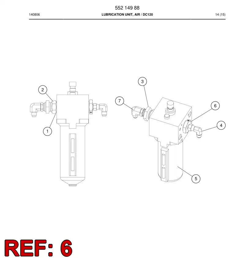 55215032 552 150 32 Straight thread adapter - Sandvik Technical Drawing