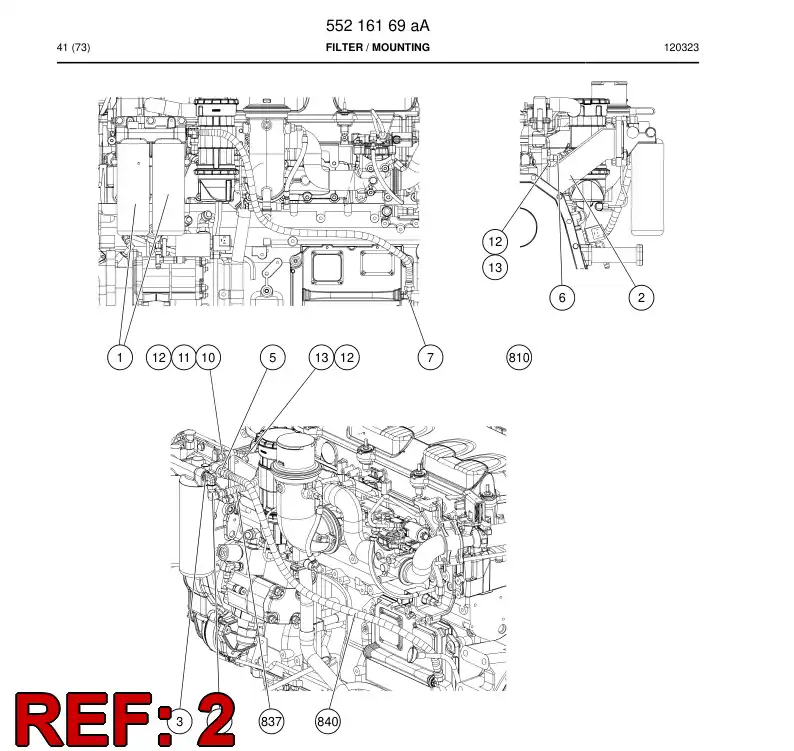 55215046 552 150 46 Bracket - Sandvik Technical Drawing