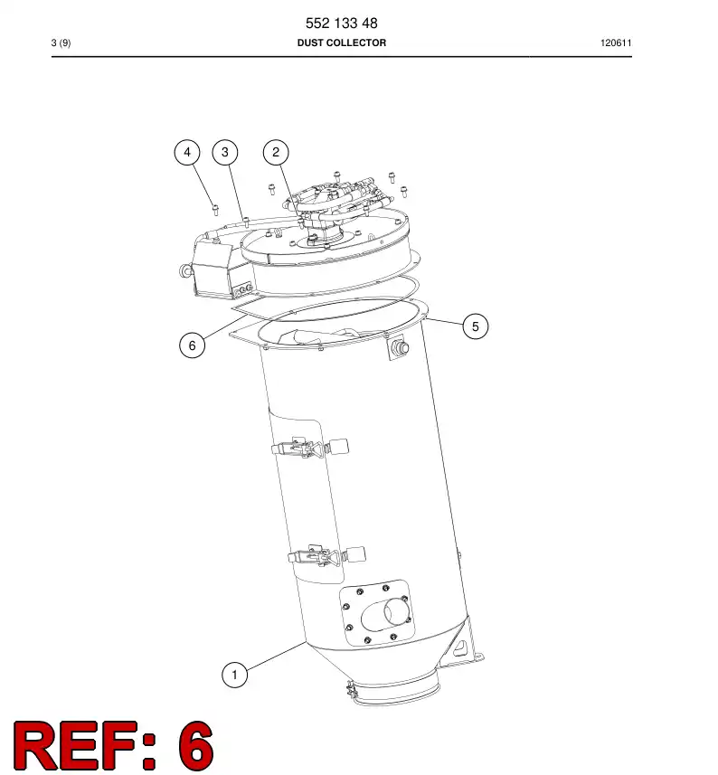 55215064 552 150 64 Seal, Rubber - Sandvik Technical Drawing