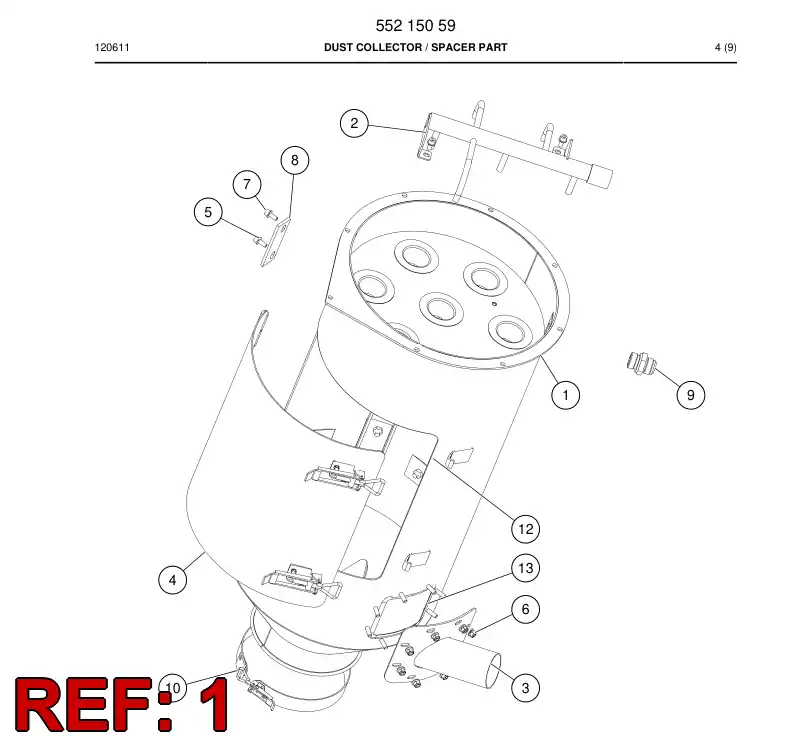 55215103 552 151 03 Frame - Sandvik Technical Drawing