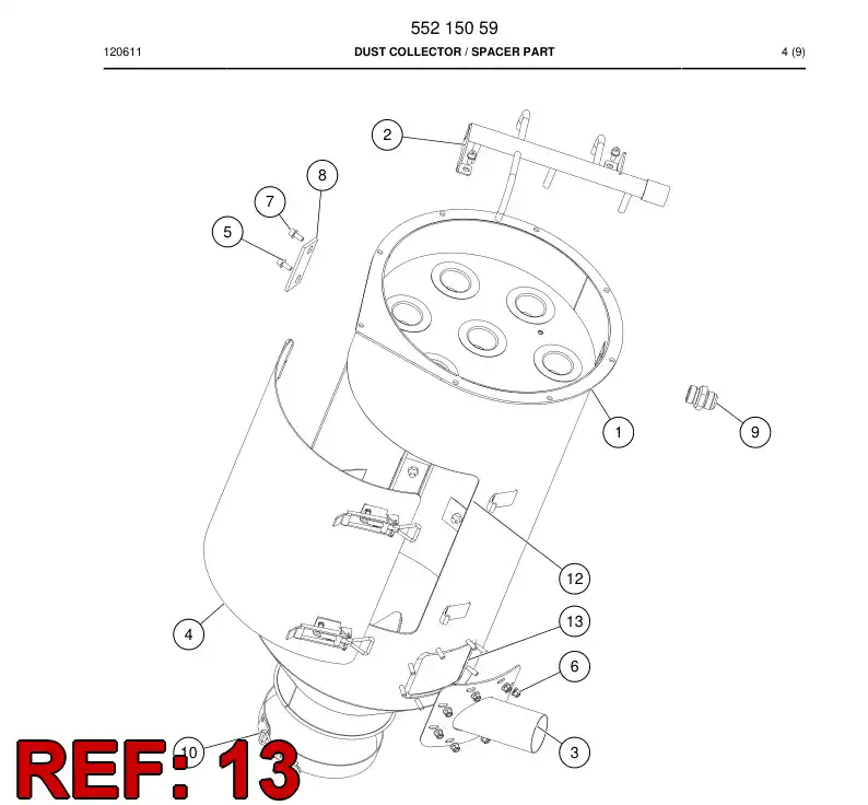 55215106 552 151 06 Seal, Rubber - Sandvik Technical Drawing