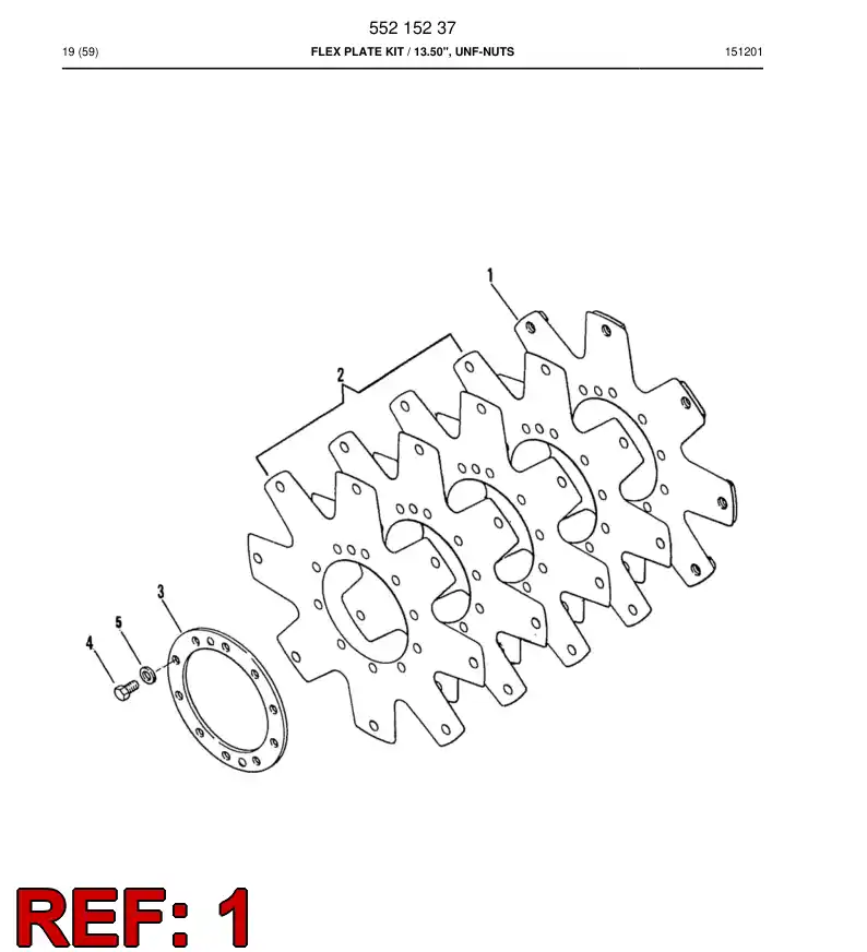 55215238 552 152 38 Plate, Flex - Sandvik Technical Drawing