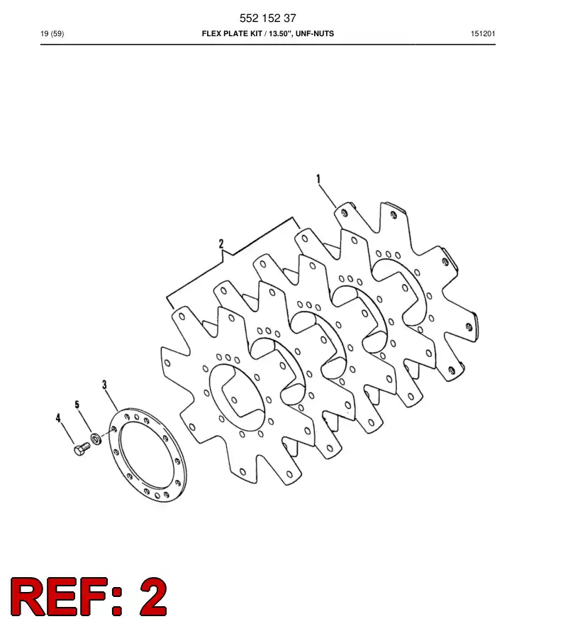 55215339 552 153 39 Plate, Flex - Sandvik Technical Drawing