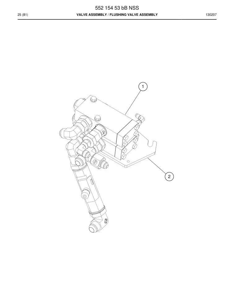 55215453b 552 154 53b Valve Assembly - Sandvik Technical Drawing