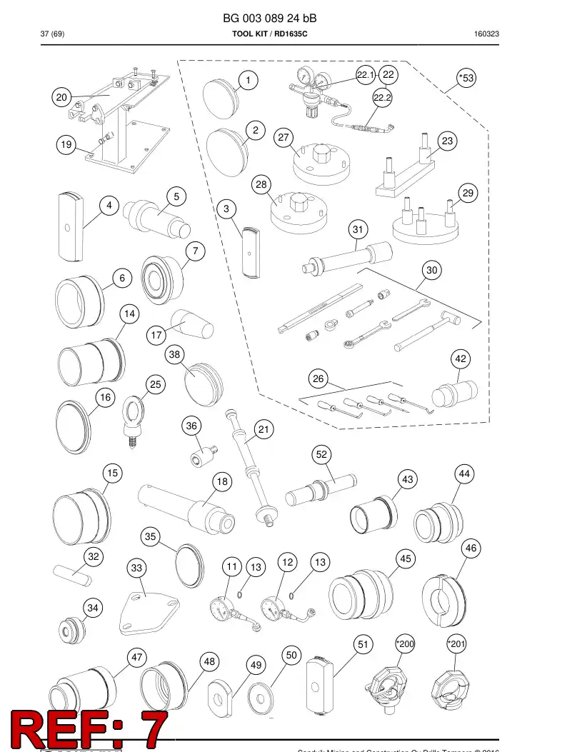 55215474 552 154 74 Punch - Sandvik Technical Drawing