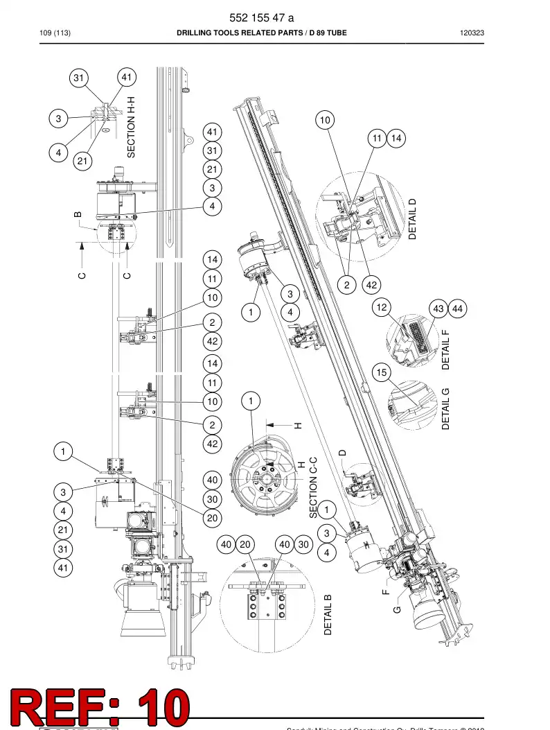 55215536 552 155 36 Shim - Sandvik Technical Drawing