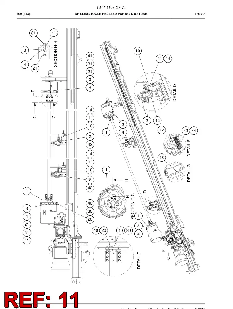 55215538 552 155 38 Shim - Sandvik Technical Drawing