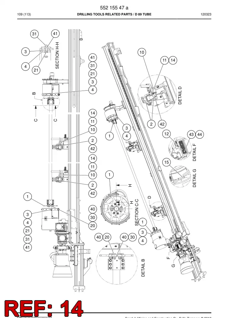 55215539 552 155 39 Shim - Sandvik Technical Drawing