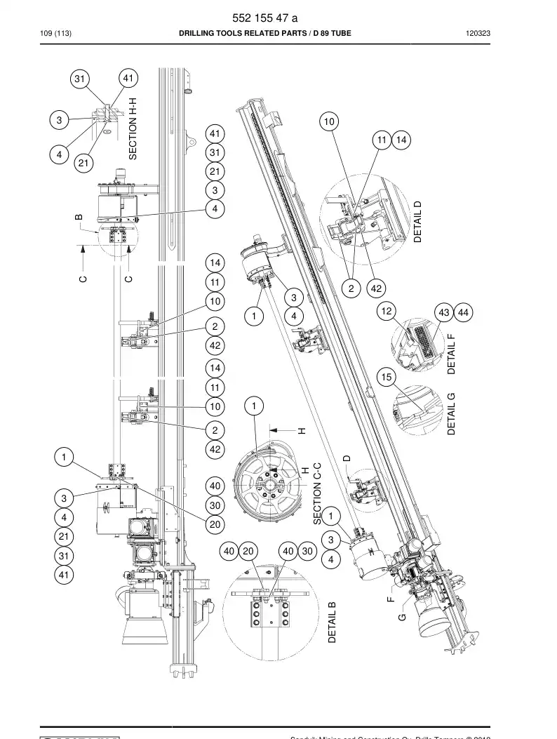 55215547d 552 155 47d Drilling tools related parts - Sandvik Technical Drawing
