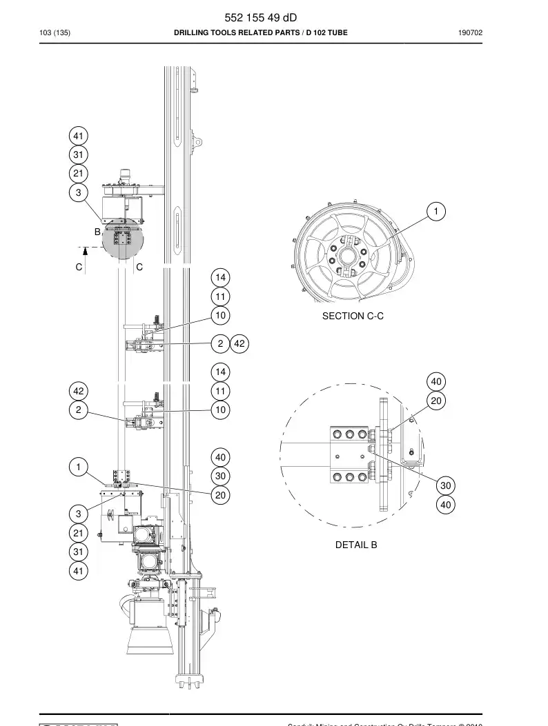 55215549d 552 155 49d Drilling tools related parts - Sandvik Technical Drawing