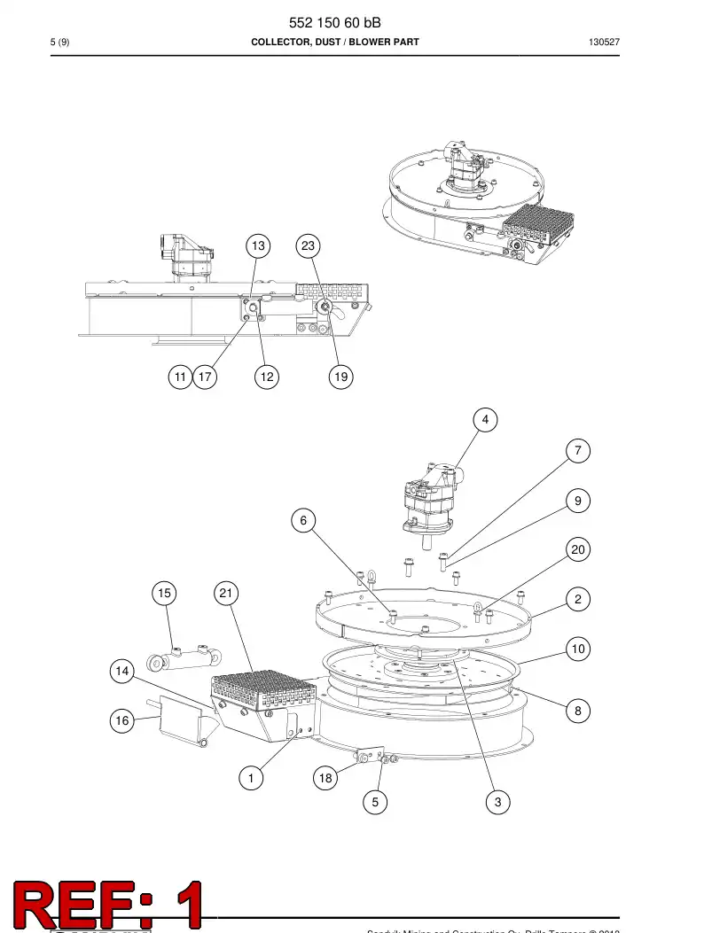 55215602a 552 156 02a Cover - Sandvik Technical Drawing