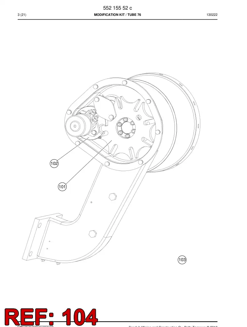 55215655 552 156 55 Adapter - Sandvik Technical Drawing