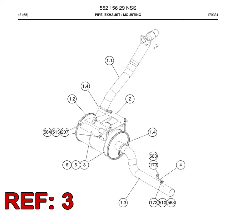 55215665c 552 156 65c CABLE DE AO - Sandvik Technical Drawing