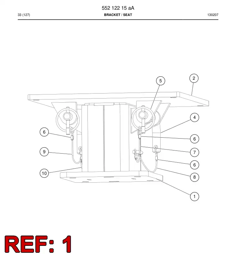 55215898 552 158 98 Bracket - Sandvik Technical Drawing
