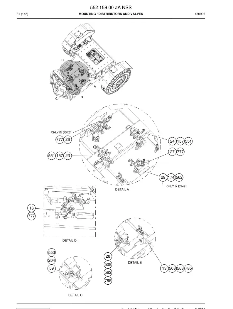55215900c 552 159 00c Mounting - Sandvik Technical Drawing