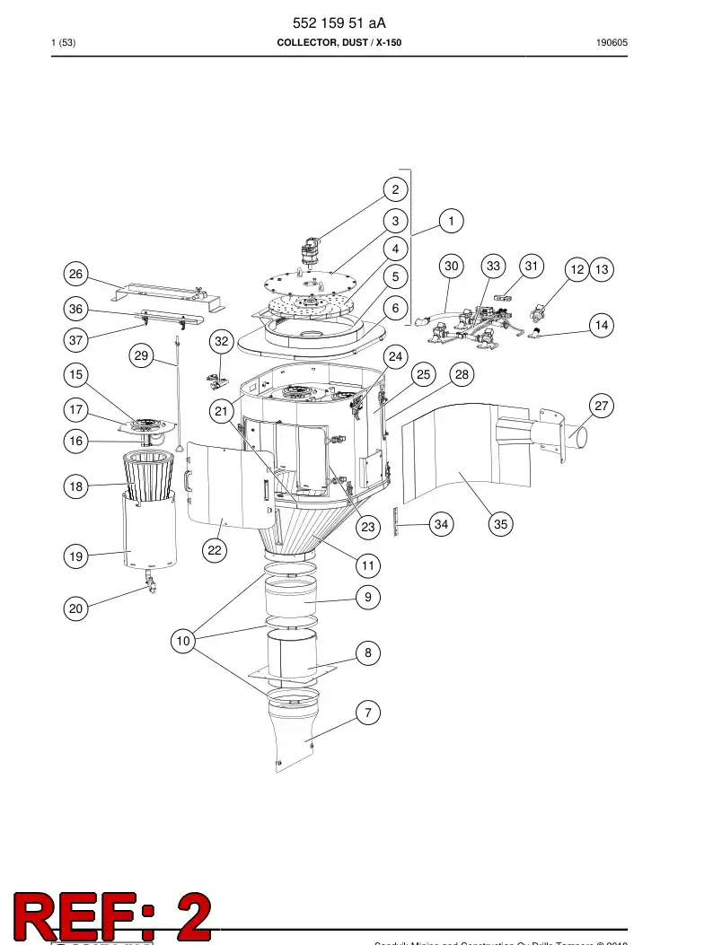 55215967 552 159 67 Hydraulic Motor, Axial PISTON - Sandvik Technical Drawing