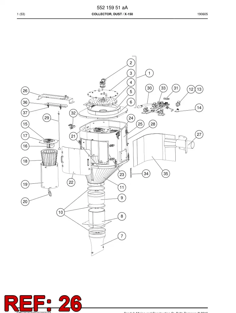 55215971 552 159 71 Tool, Mounting - Sandvik Technical Drawing