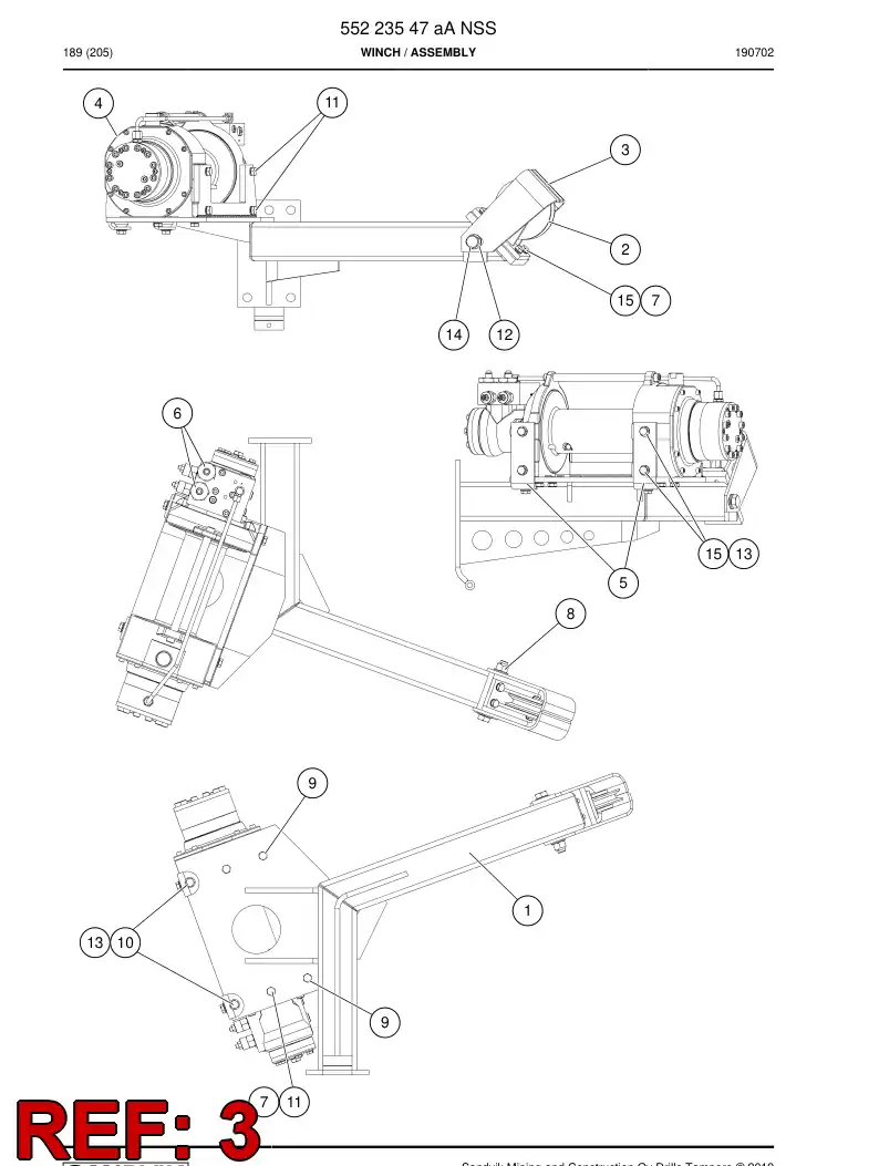 55216059 552 160 59 Plate, Cover - Sandvik Technical Drawing