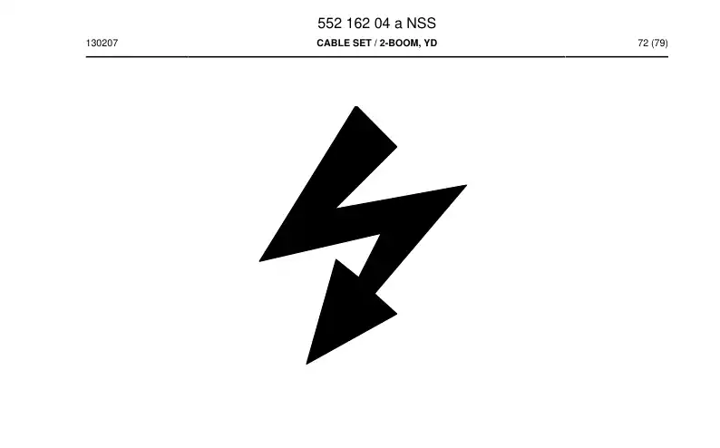 55216204a 552 162 04a Cable Set - Sandvik Technical Drawing