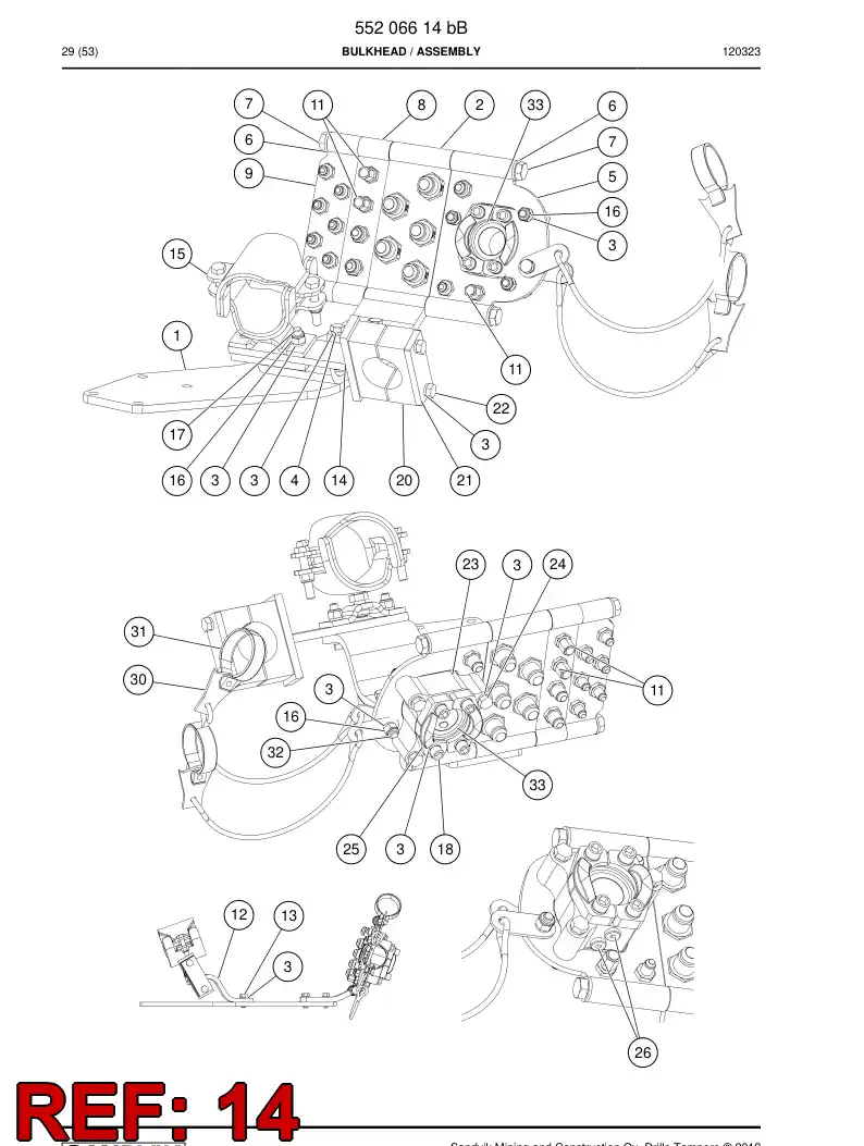 55216210 552 162 10 Bracket - Sandvik Technical Drawing