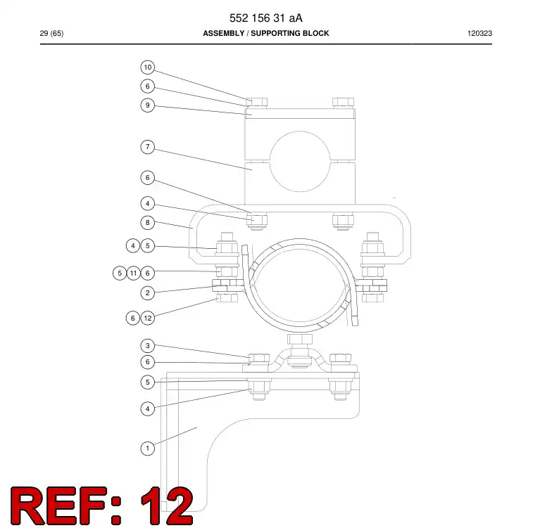 55216265 552 162 65 Hexagon head screw - Sandvik Technical Drawing