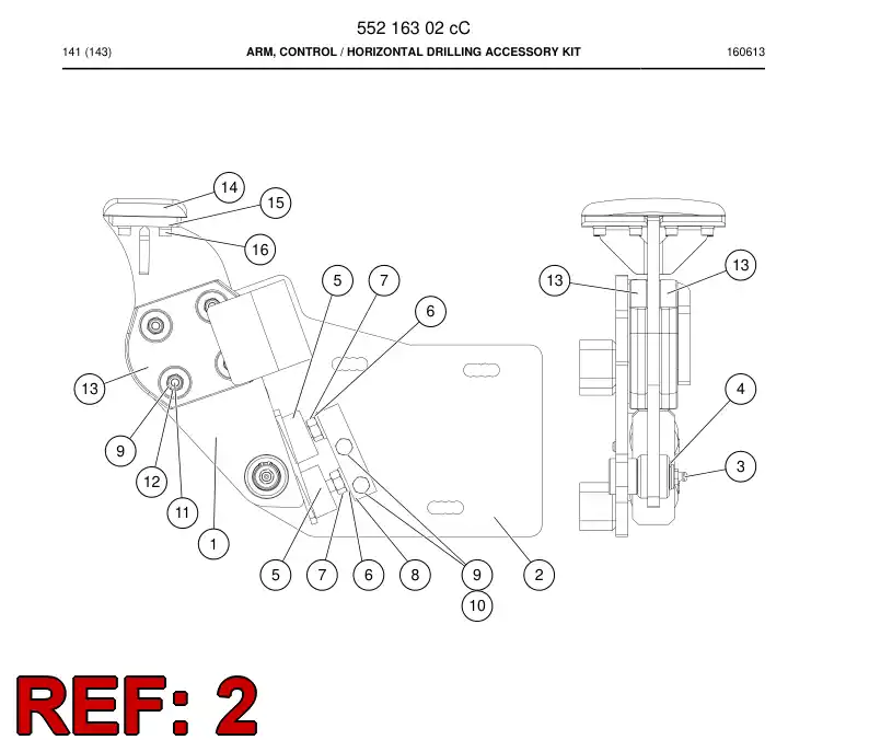 55216301d 552 163 01d Welding assembly - Sandvik Technical Drawing