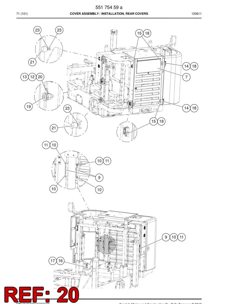55216366 552 163 66 Plate - Sandvik Technical Drawing
