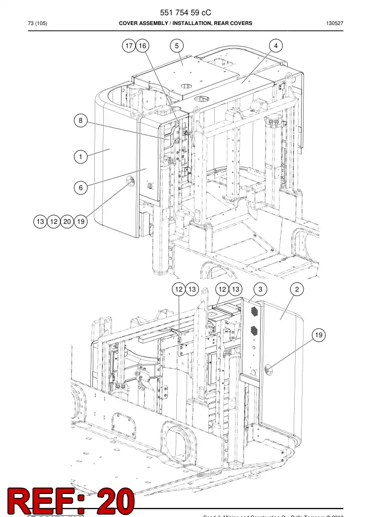 55216366a 552 163 66a Plate - Sandvik Technical Drawing