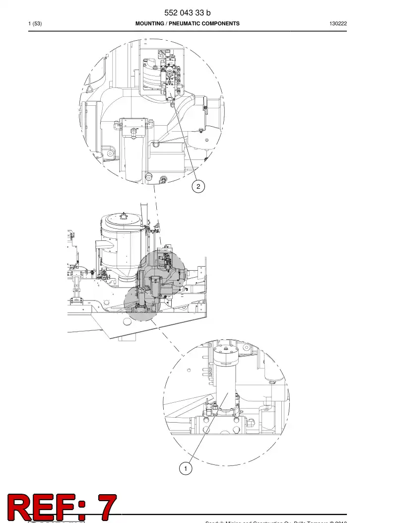 55216455h 552 164 55h Hose Set - Sandvik Technical Drawing