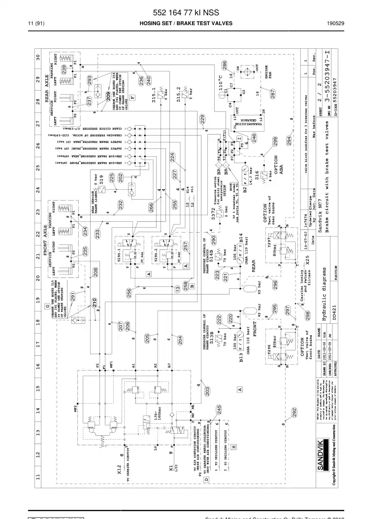 55216477k 552 164 77k Hosing Set - Sandvik Technical Drawing