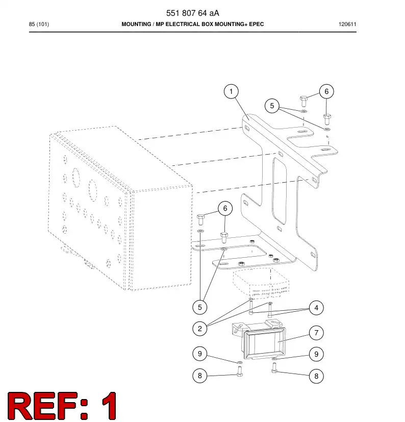 55216658 552 166 58 Support - Sandvik Technical Drawing