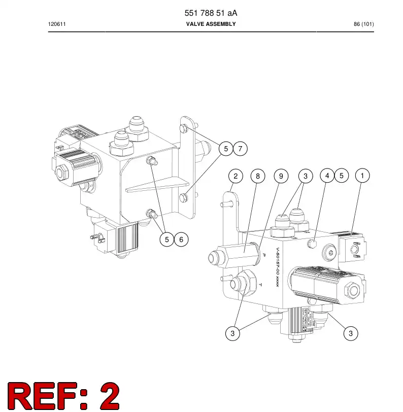 55216685 552 166 85 Support - Sandvik Technical Drawing