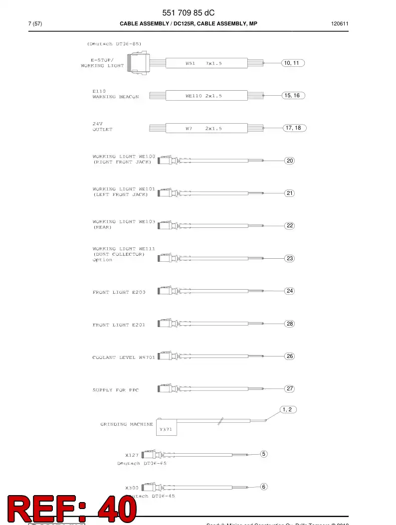 55216781 552 167 81 Sealing plug - Sandvik Technical Drawing