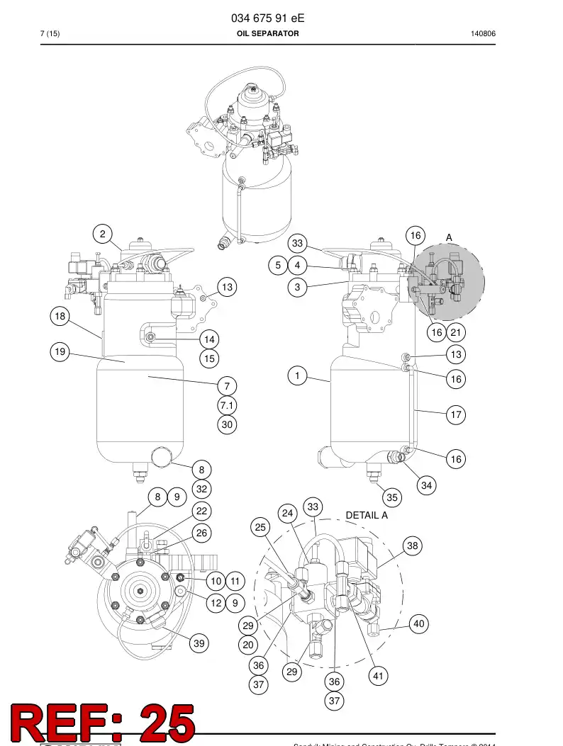 55216954 552 169 54 Plate - Sandvik Technical Drawing