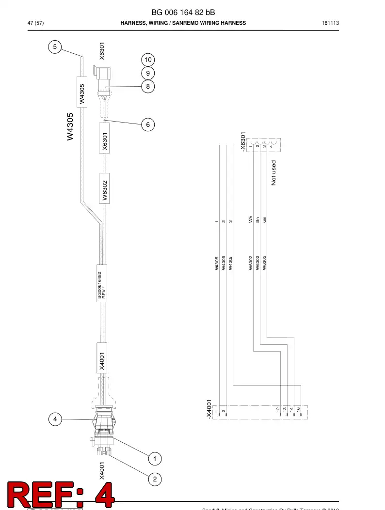55216961 552 169 61 Accessories, Connector - Sandvik Technical Drawing