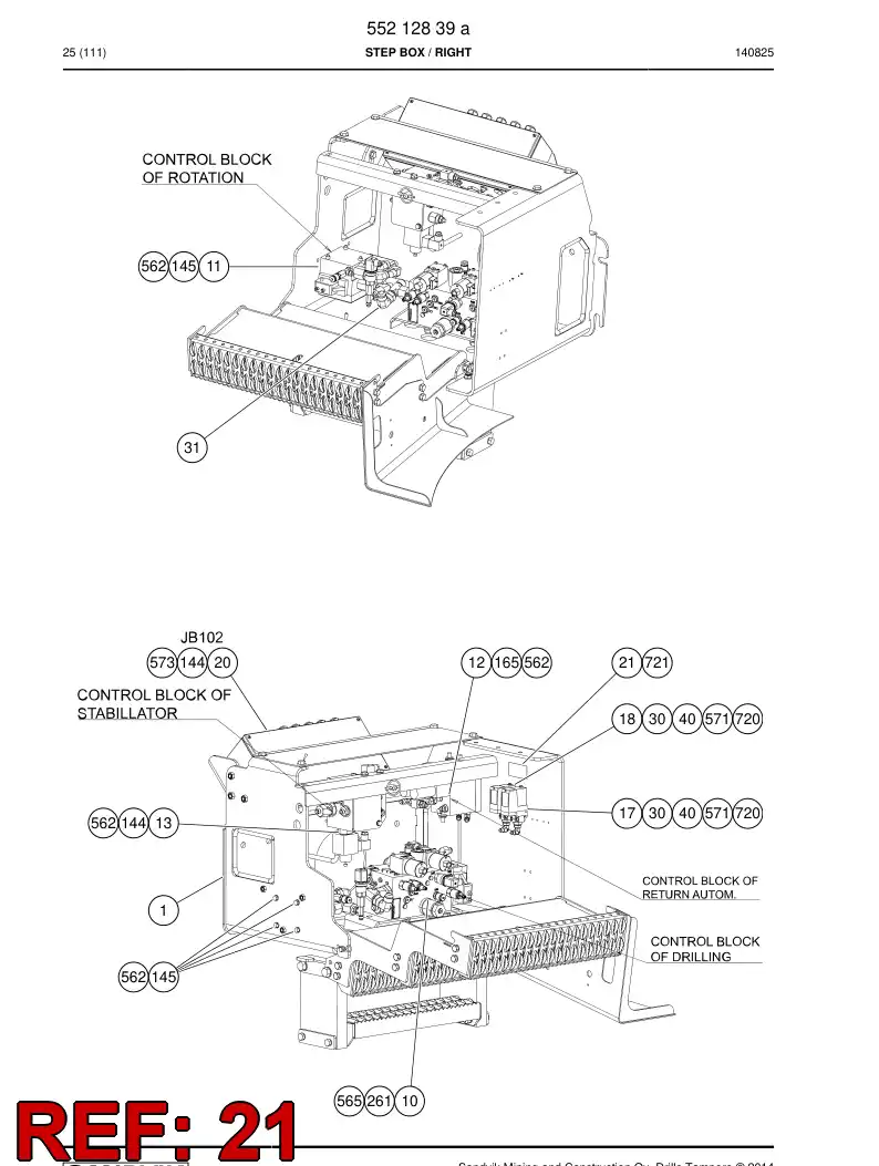 55217165 552 171 65 Sign - Sandvik Technical Drawing