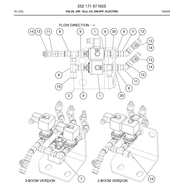 55217197 552 171 97 Valve, Air - Sandvik Technical Drawing