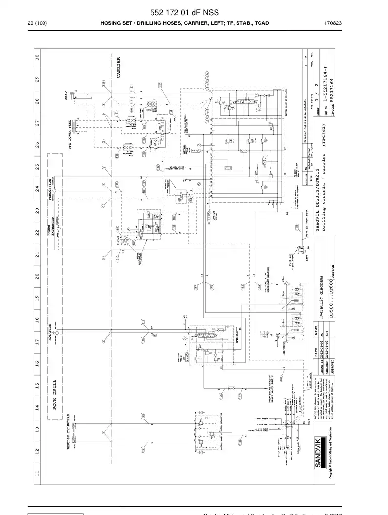 55217201d 552 172 01d Hosing Set - Sandvik Technical Drawing