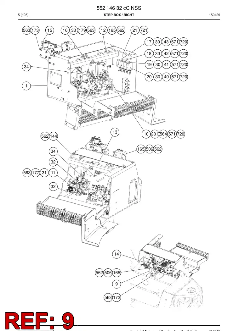 55217272a 552 172 72a Bracket - Sandvik Technical Drawing