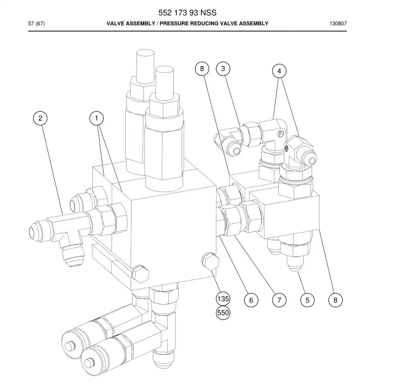 55217393 552 173 93 Valve Assembly - Sandvik Technical Drawing