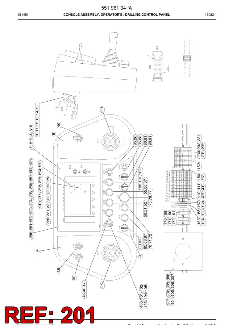 55217440 552 174 40 Programmed Electronic Assembly - Sandvik Technical Drawing