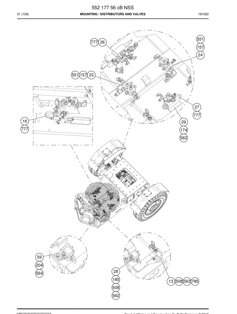 55217756c 552 177 56c MONTAGEM - Sandvik Technical Drawing