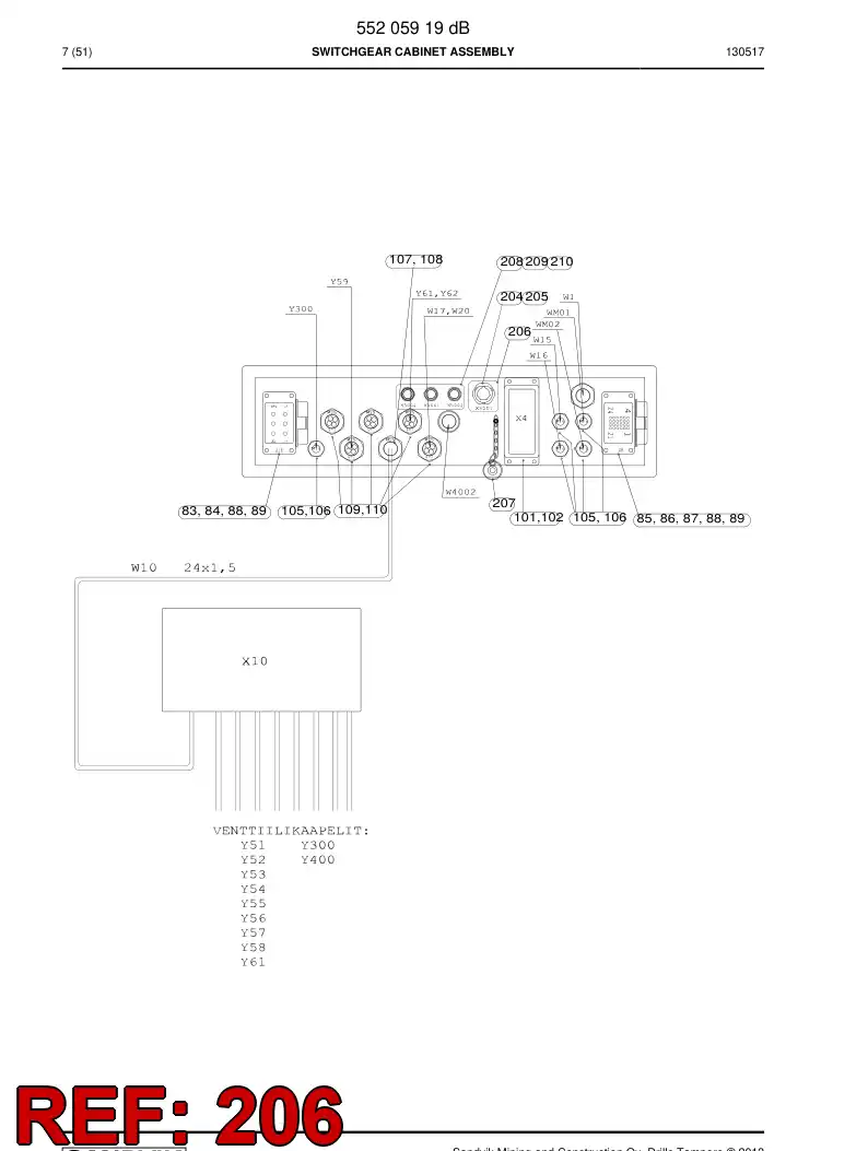 55217783 552 177 83 Decal - Sandvik Technical Drawing