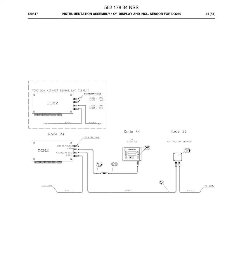 55217834 552 178 34 Instrumentation Assembly - Sandvik Technical Drawing