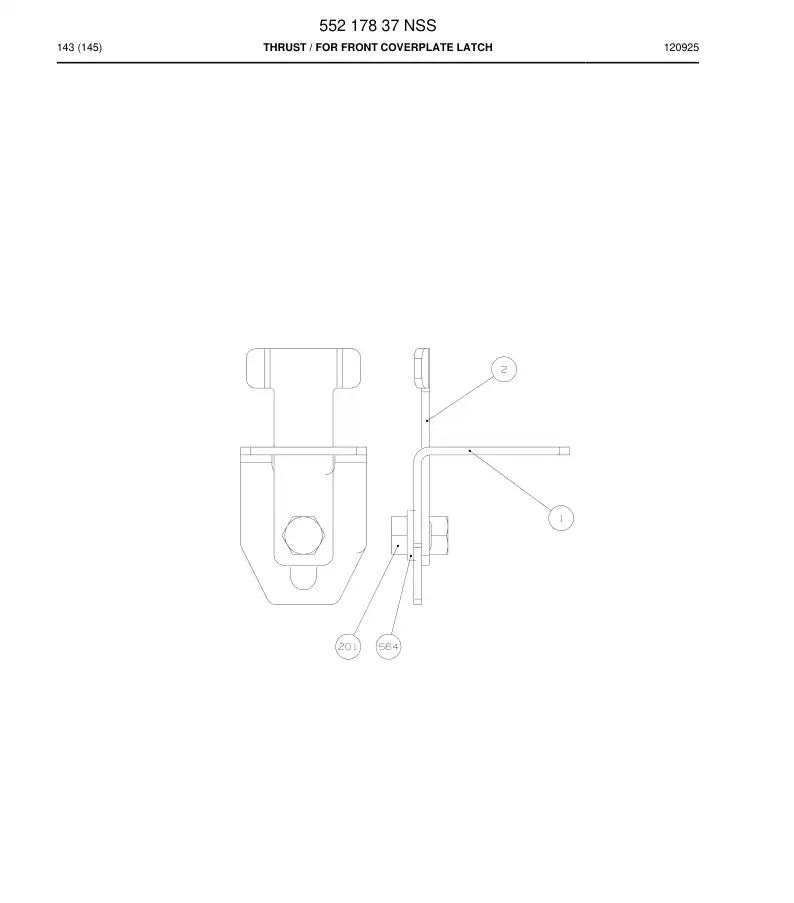 55217837 552 178 37 THRUST - Sandvik Technical Drawing