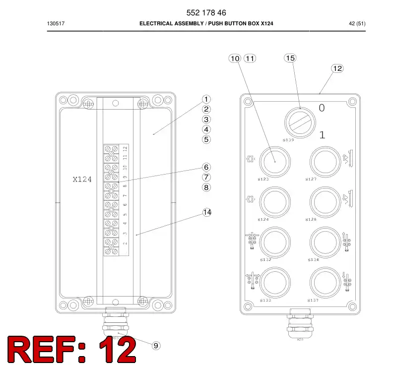 55217847 552 178 47 Decal - Sandvik Technical Drawing