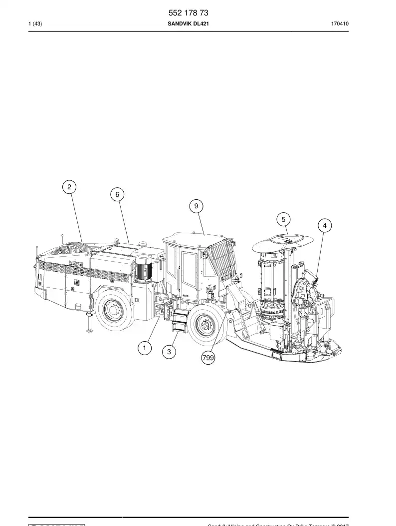 55217873 552 178 73 SANDVIK DL421 - Sandvik Technical Drawing